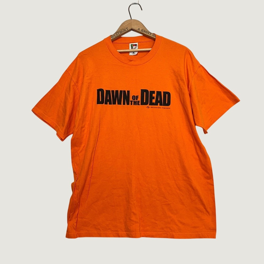 Fruit of the Loom Dawn of the Dead 2004 Movie Promo T-Shirt Orange Mens XL